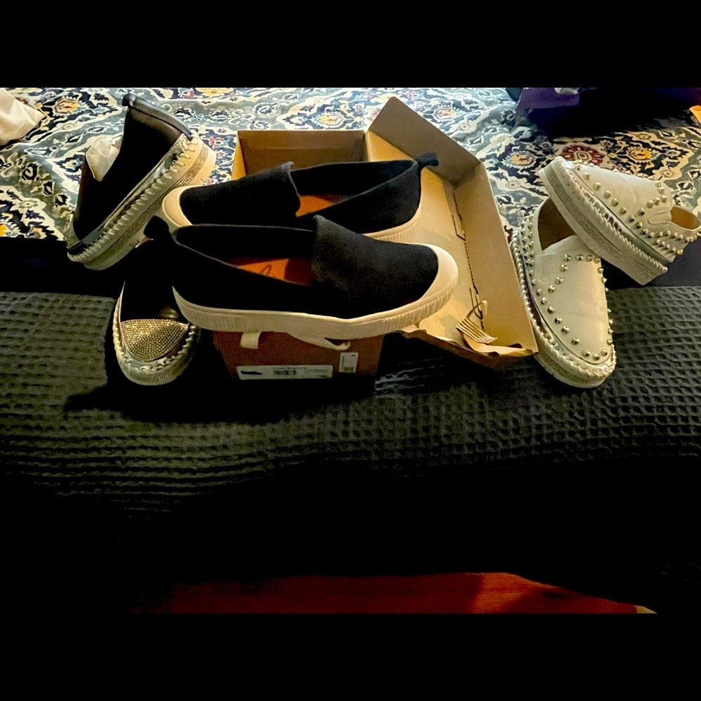 3 Pair New Size 7 Slip Ons